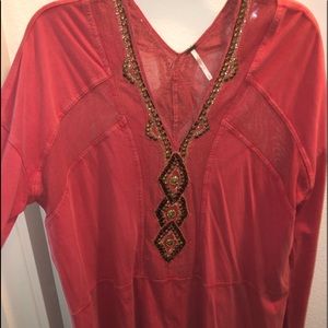 Embellished Free People Top